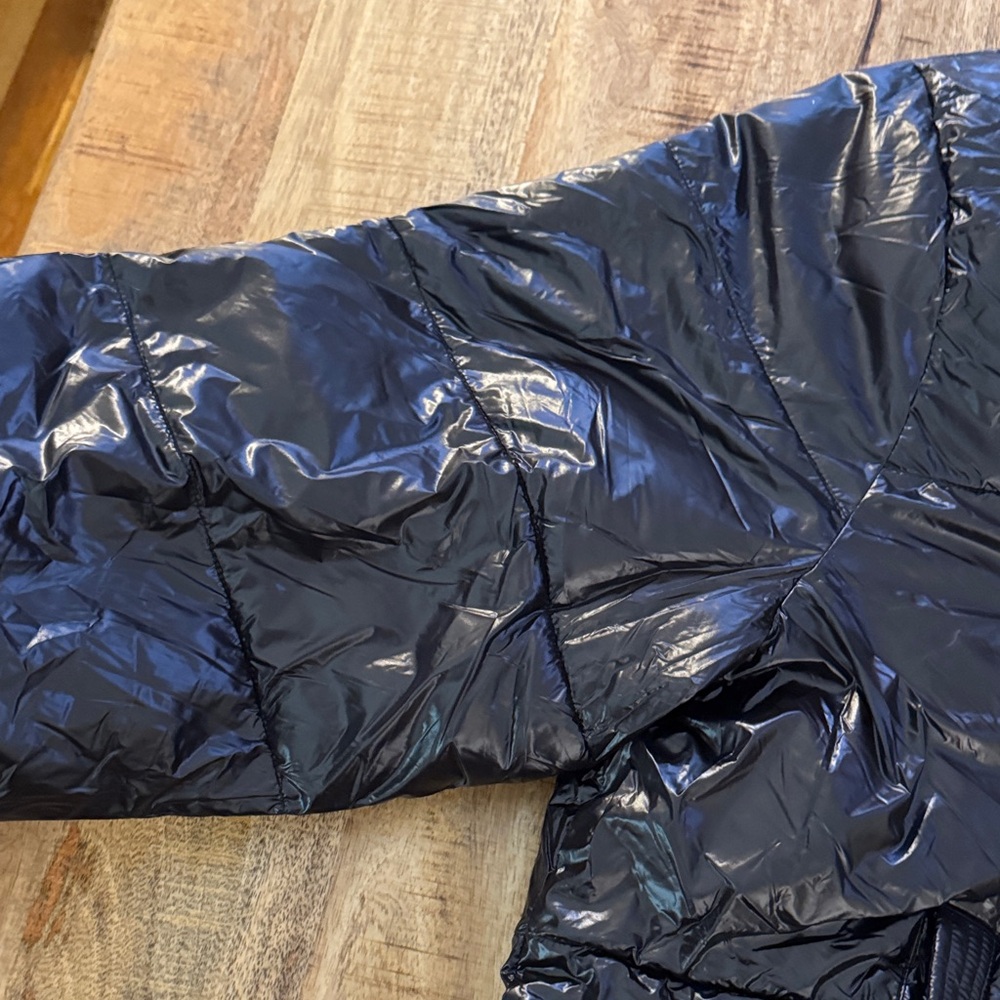 Rachel Roy Glossy Black Oversized Puffer Jacket coat 3X plus size NEW NWT - Picture 6 of 8